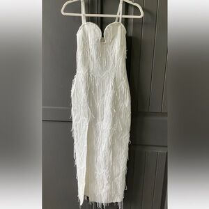 Elliatt Judith Sequin Fringe Dress with High Slit